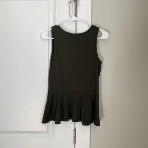 SOPRANO olive green peplum tank top